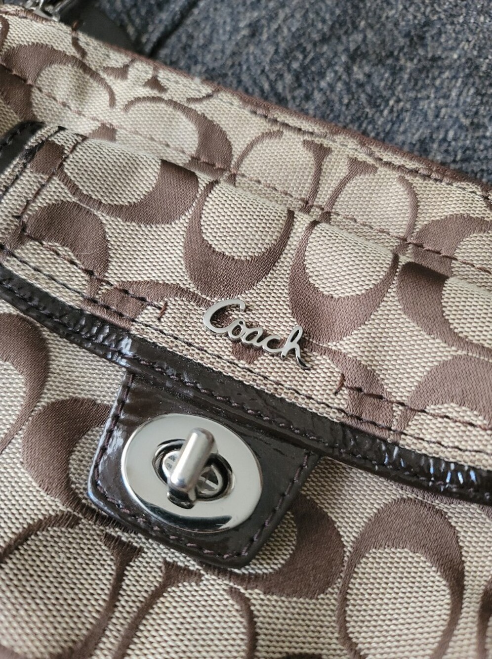Coach Penelope Classic Khaki Crossbody Y2K Era - Picture 6 of 13